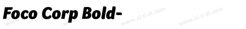 Foco Corp Bold字体转换